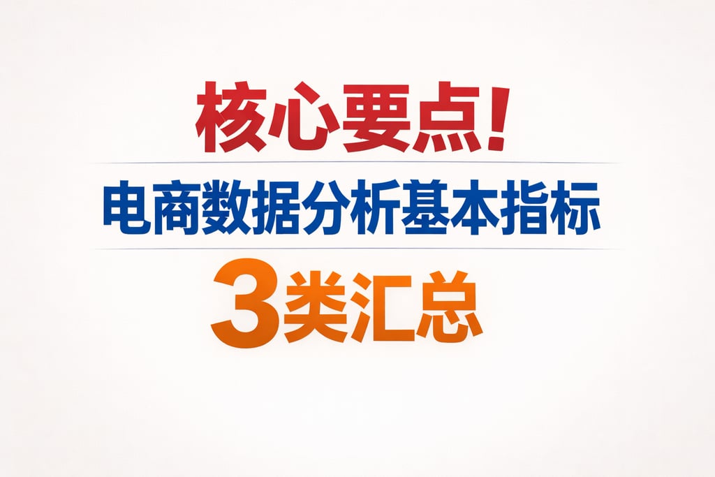 核心要点！电商数据分析基本指标，3 类汇总